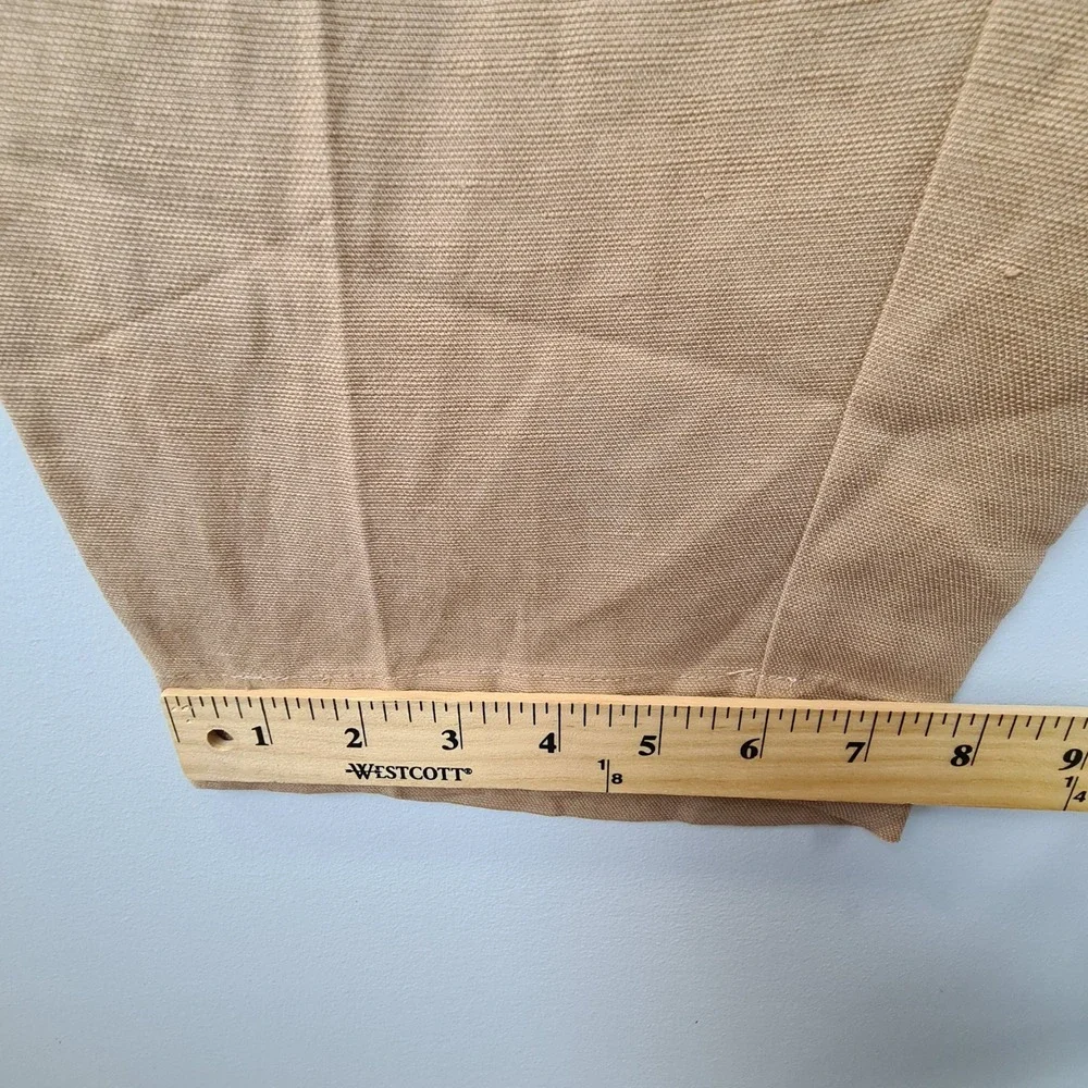 Wilfred Aritzia Tan Linen Lyocell Tie Waist High Rise Tapered Pants Size 0